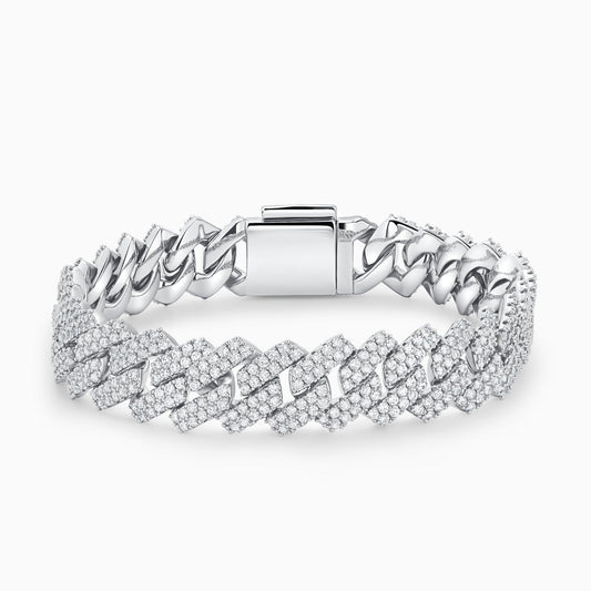 Iced out Cuban Link Bracelet-14mm