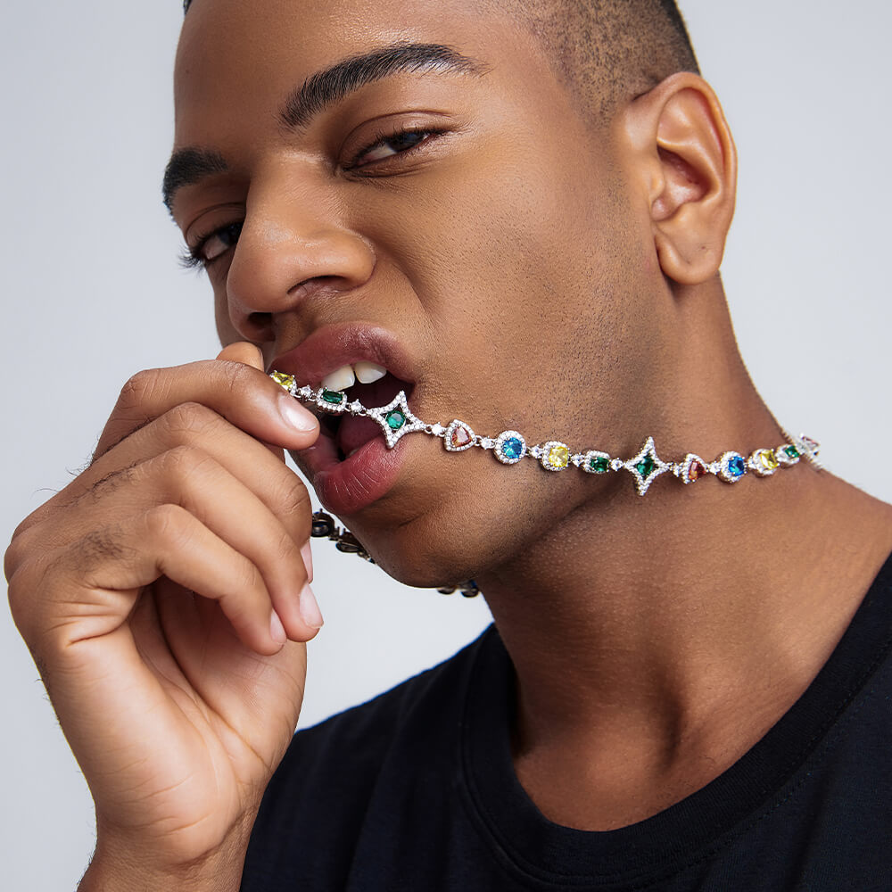 Colored Gemstone Chain-10mm