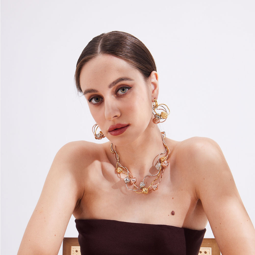 Blooming Rose Luxe Hoops