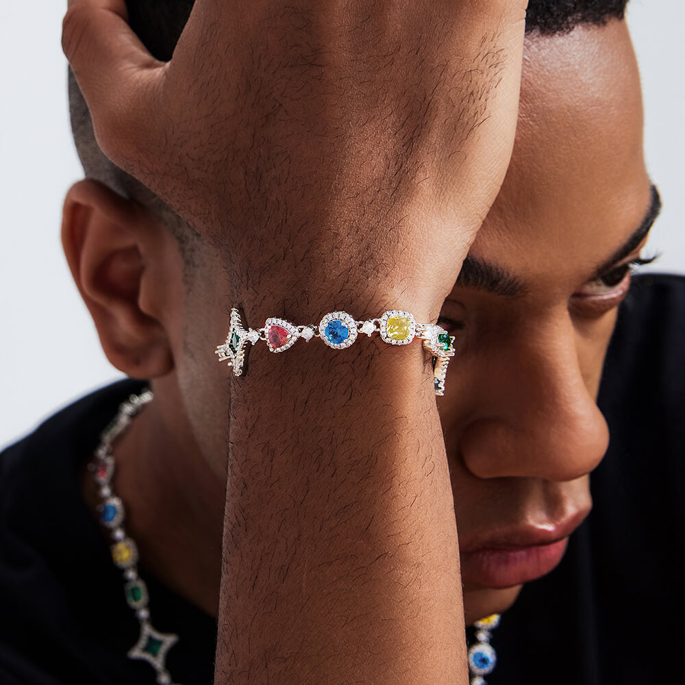Colored Gemstone Bracelet