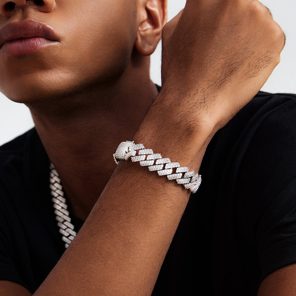 Iced out Cuban Link Bracelet-14mm