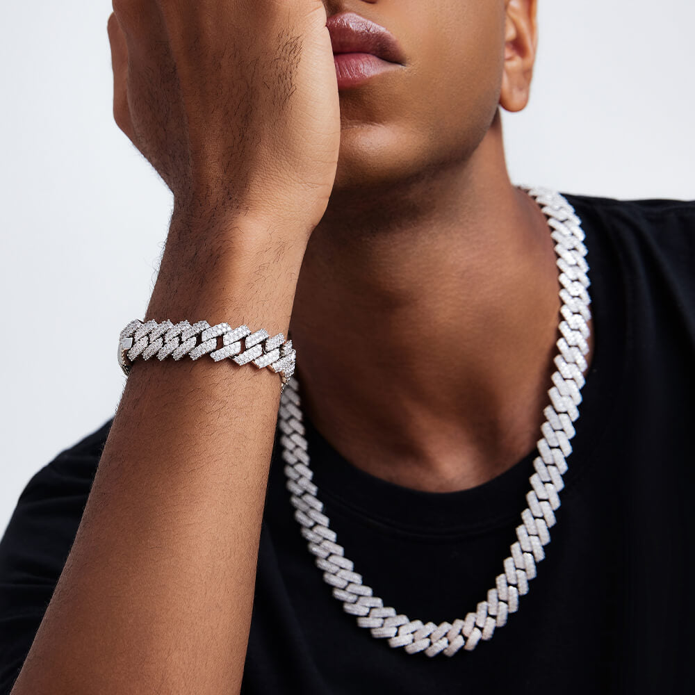Iced out Cuban Link Bracelet-14mm